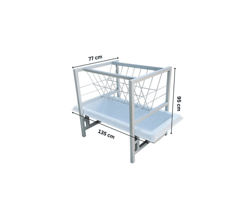 Farmex Trough 110 Liter - Danish V-Anti Rust Hot-Dip Galvanised
