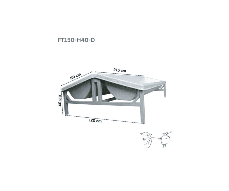 Farmex Trough 150 Liter for Sheep Double