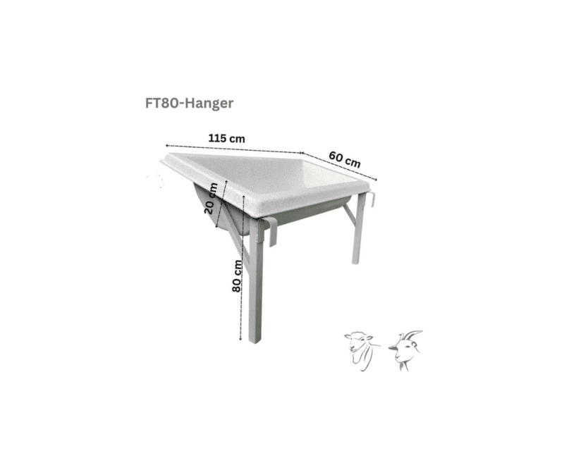 Farmex Feeder Trough 80L 40CM Hanger Out