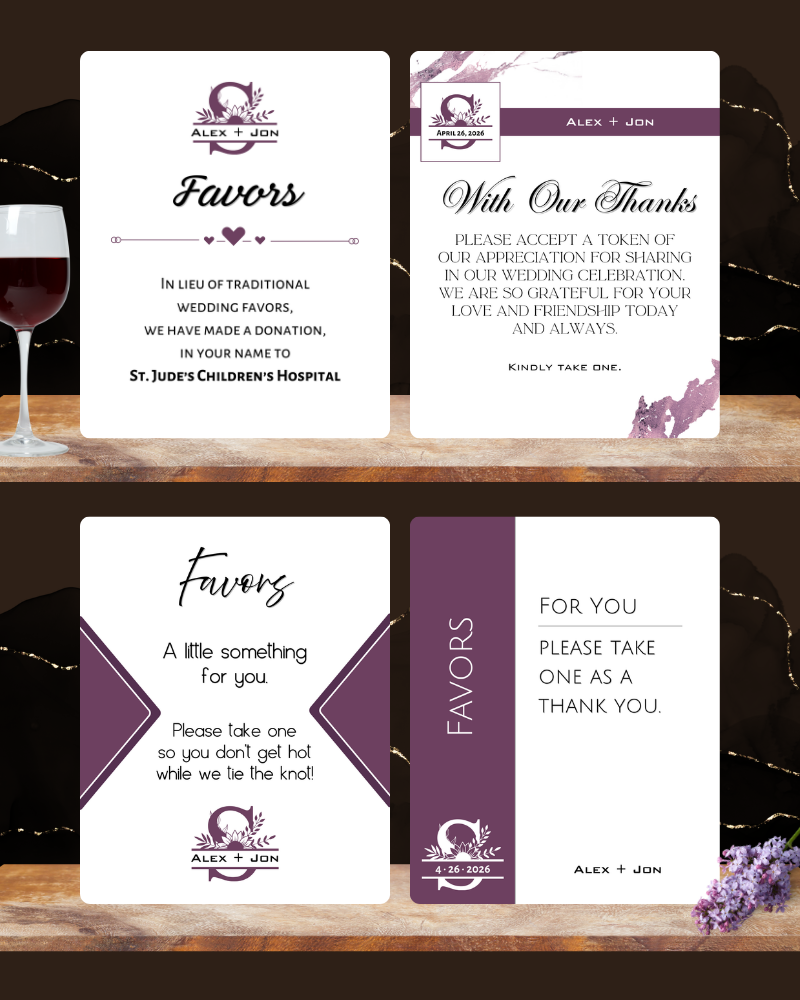 Favors Easel - 8x10"