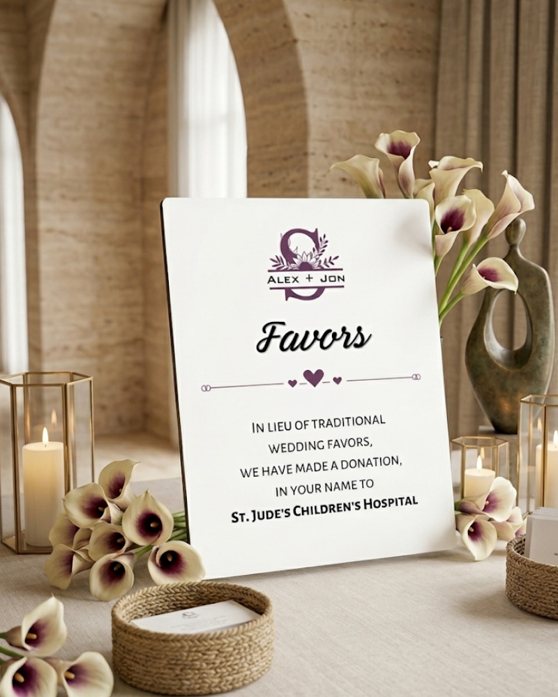 Knot Series Reception Easel Signs
