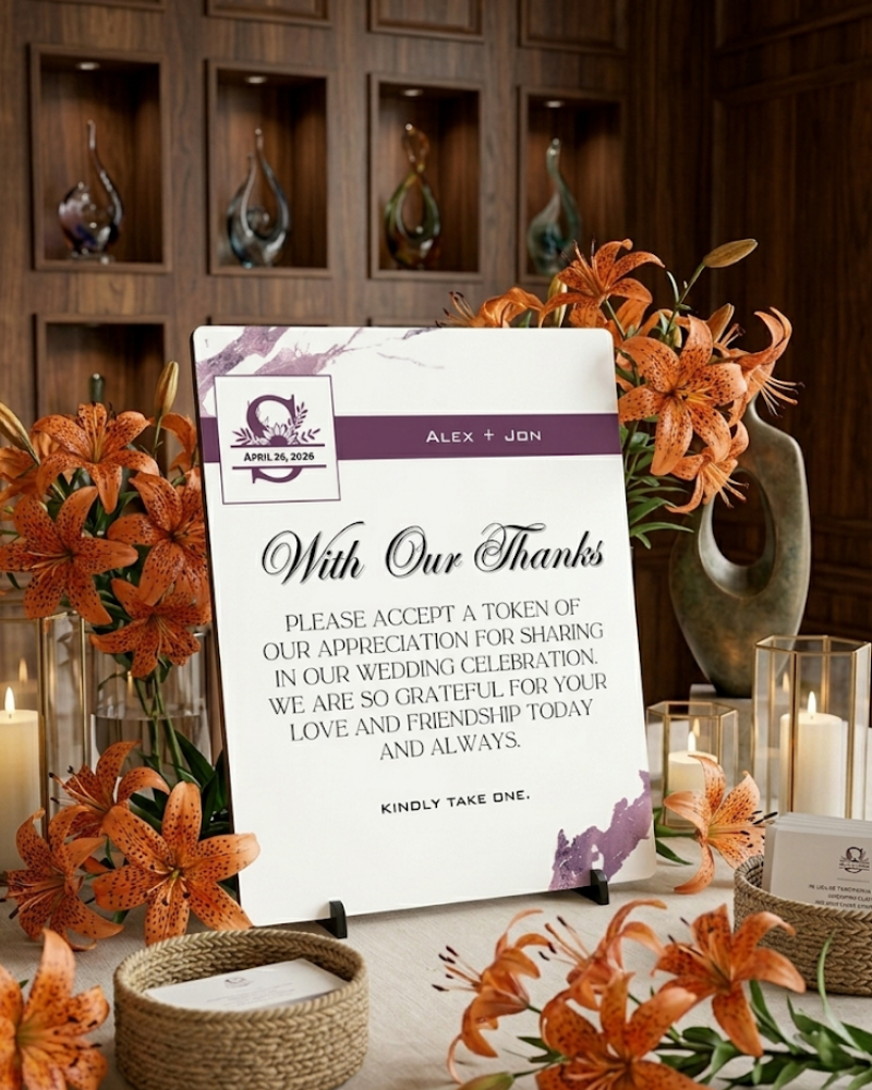 Knot Series Reception Easel Signs