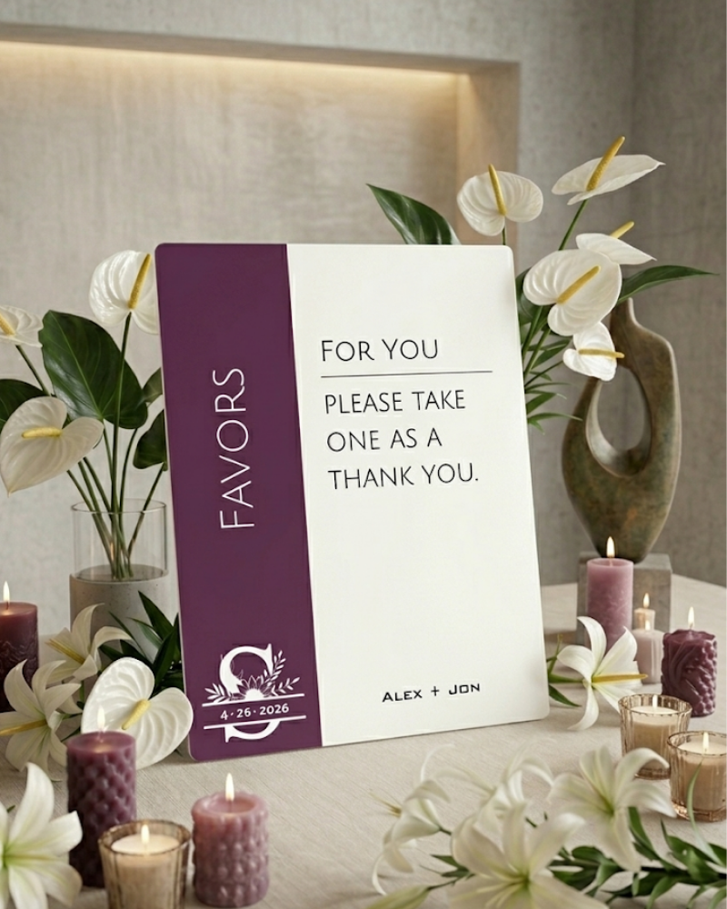 Knot Series Reception Easel Signs