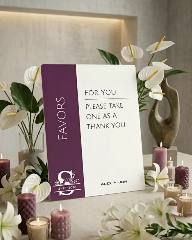 Knot Series Reception Easel Signs