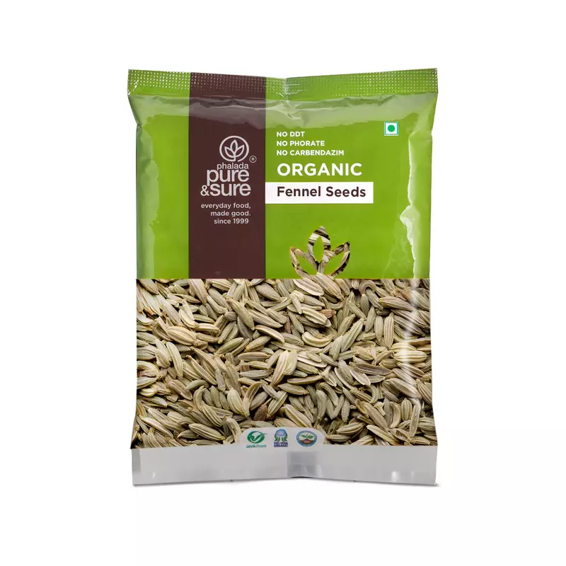 PURE&SURE - ORGANIC FENNEL SEEDS 100GM