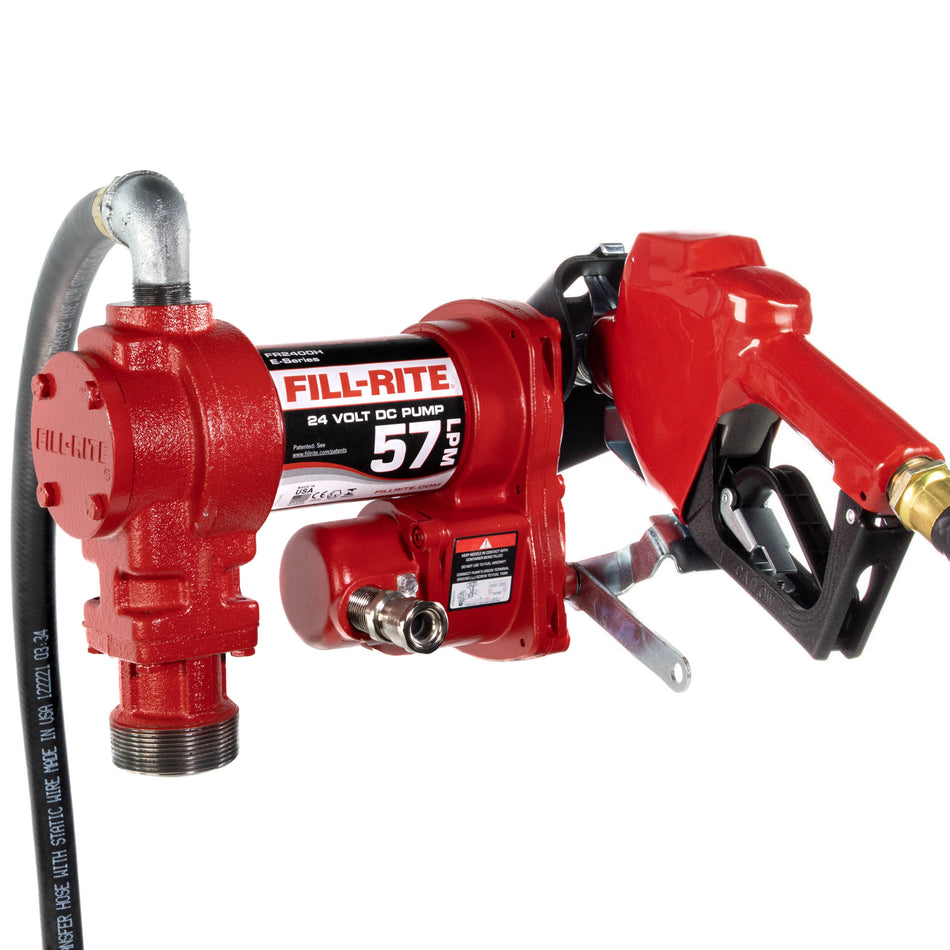 FILL RITE FR2410HEA 24V DC 57 LPM Fuel Transfer Pump w/ 3.6M Hose & Manual Nozzle