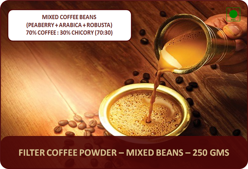 Filter Coffee Powder (Mixed Beans) - 250 Gms