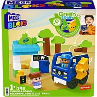 Fisher Price Mega Bloks Green Town Charge & Go Bus
