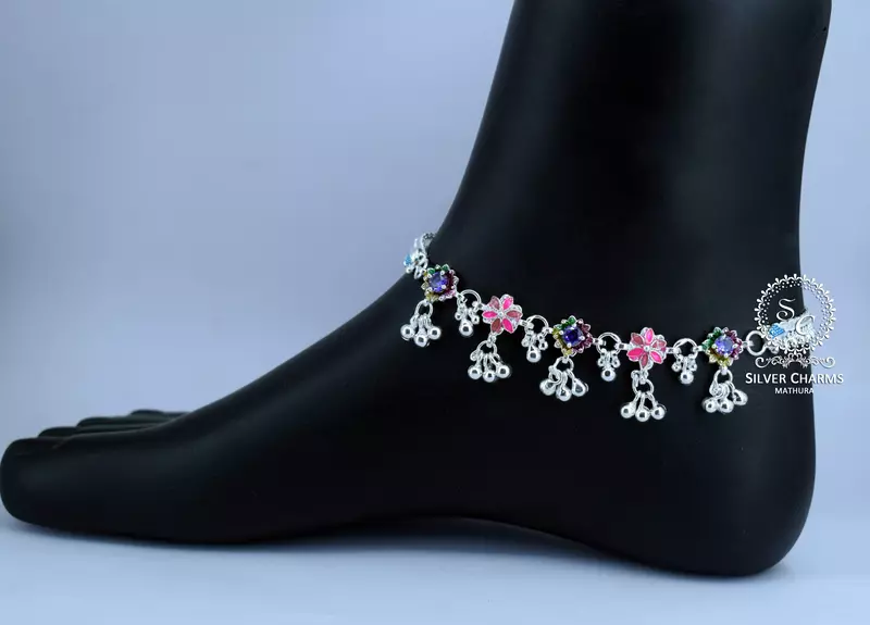 Fitting Handcrafted Silver Payal