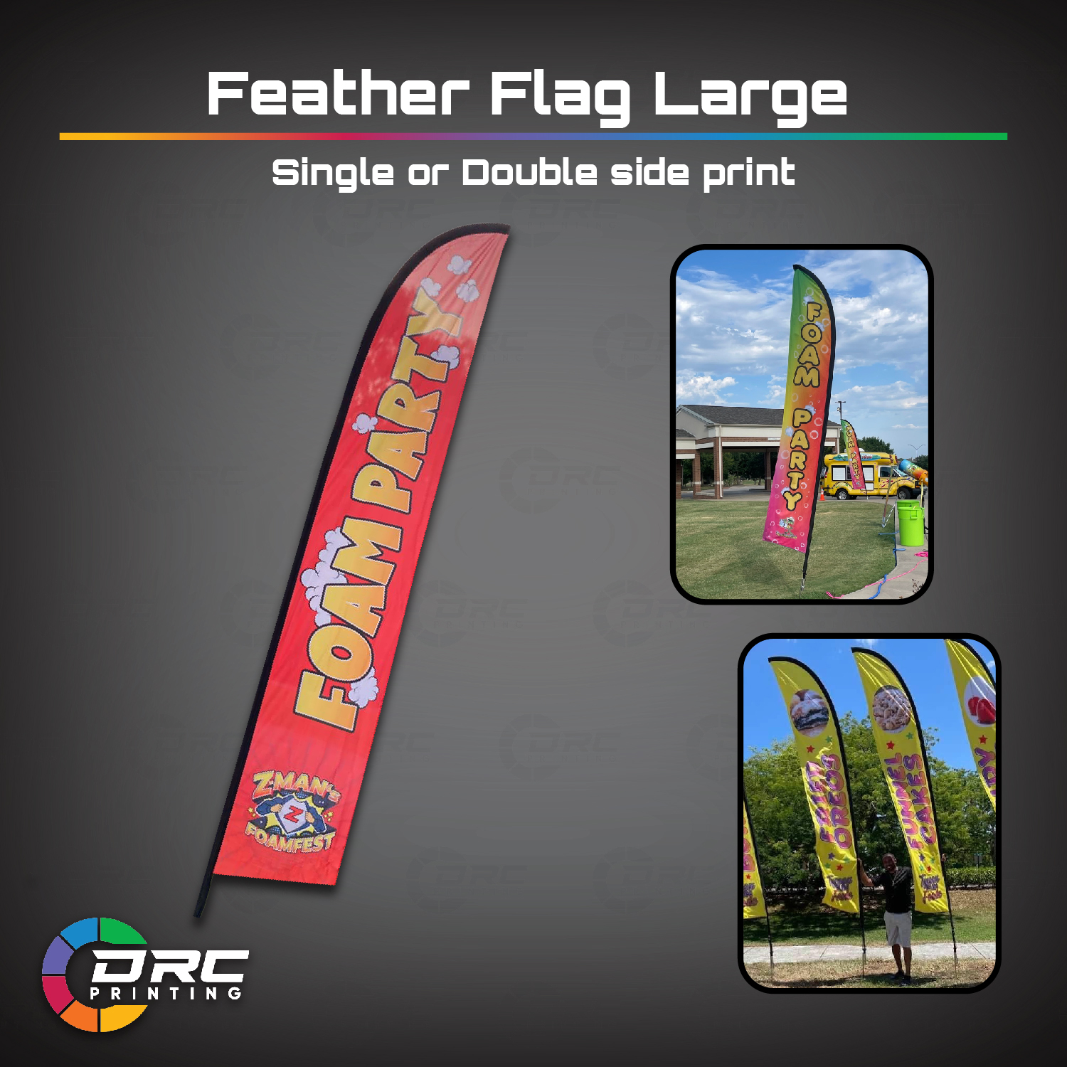 Feather Flag Large (Single or Double Side Print) Feather Flag Large (Single or Double Side Print)
