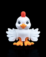 Flapper Chicken 3D Toy