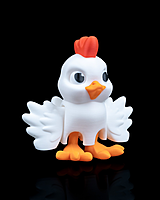 Flapper Chicken 3D Toy