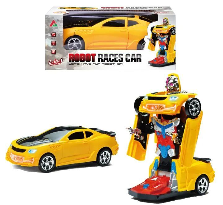 Flashing 2-in-1 Robot Race Car Vehicle