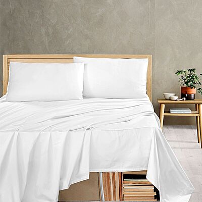 Opal White Flat Sheet - Queen