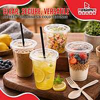 Flat lid with Straw Slot 16oz Reserve 20/50