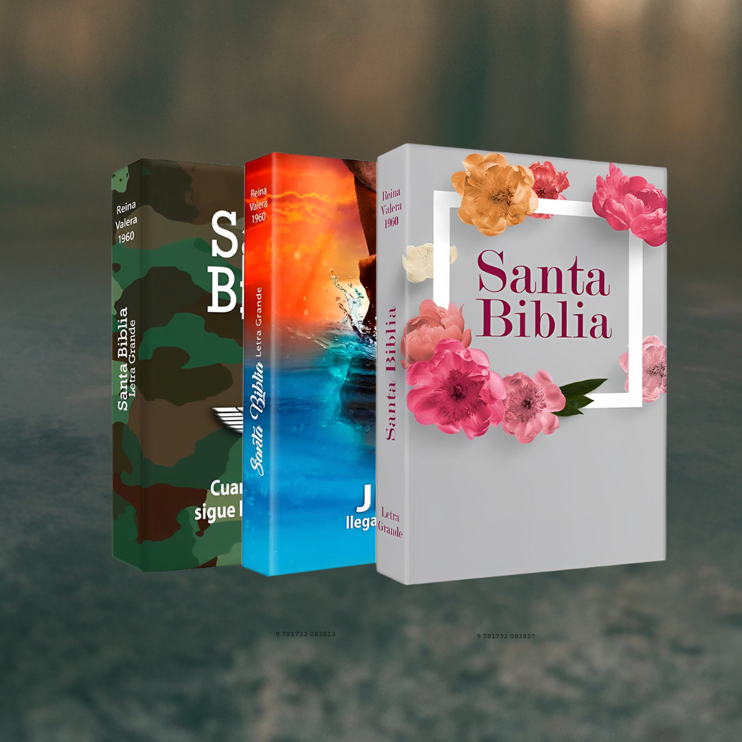 Santa Biblia Portada de Manos / Cubierta Flexible / Letra Grande - Caja de 24 unidades