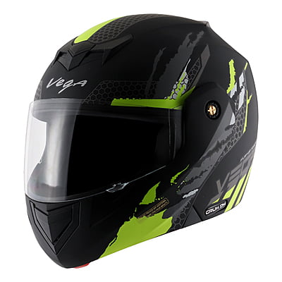 VEGA CRUX DX FLEX DULL BLACK NEON YELLOW C/V (M)