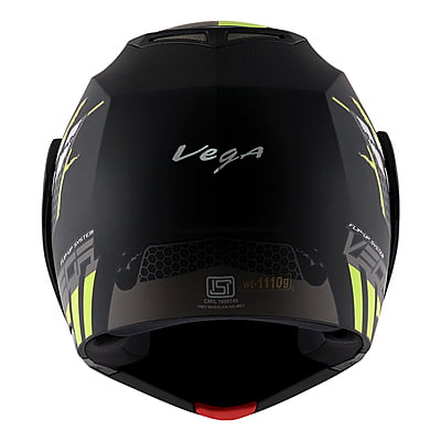 VEGA CRUX DX FLEX DULL BLACK NEON YELLOW C/V (M)