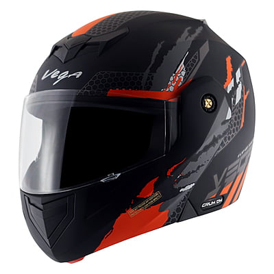 VEGA CRUX DX FLEX DULL BLACK ORANGE C/V (M)