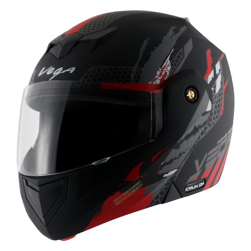 VEGA CRUX DX FLEX DULL BLACK RED C/V (M)