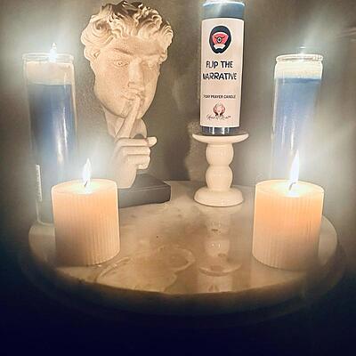 Flip the Narrative Prayer Candle