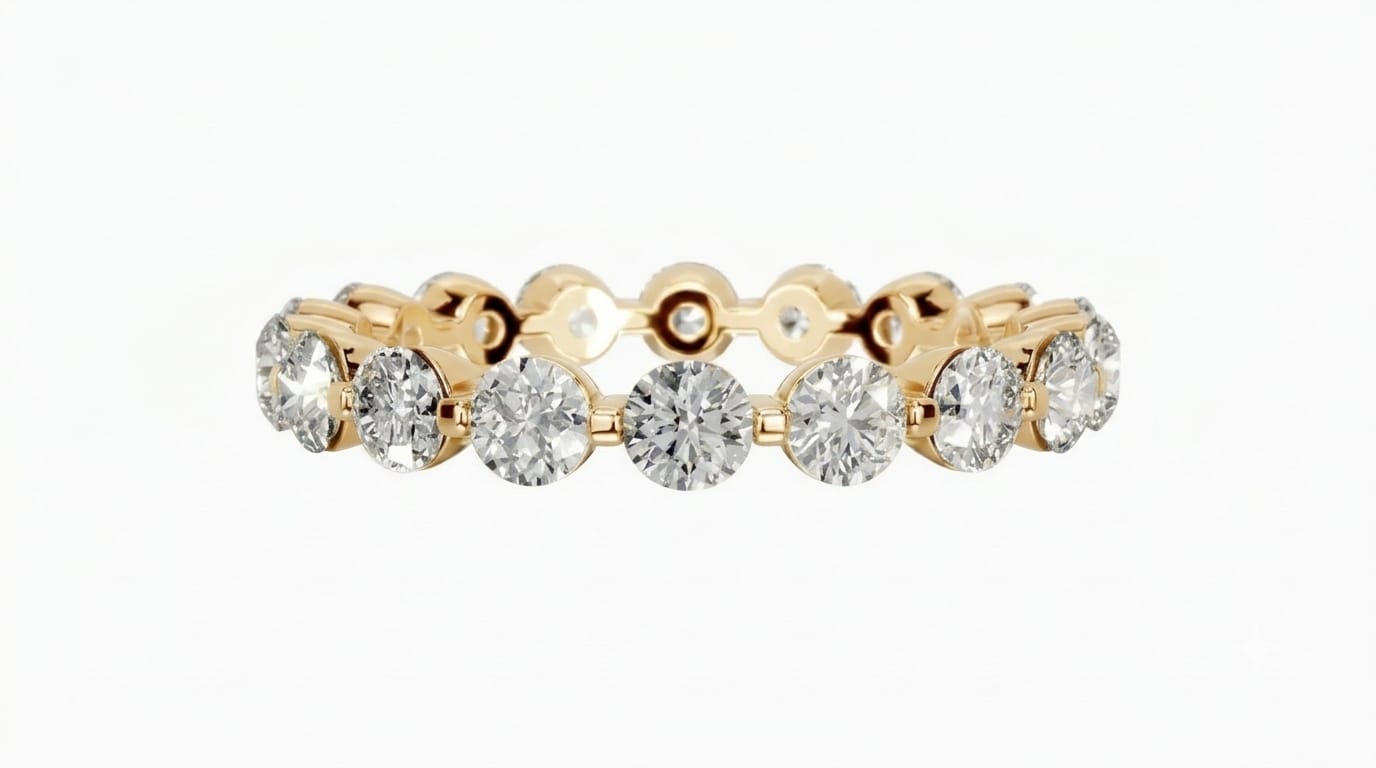 Floating Diamond Eternity Band