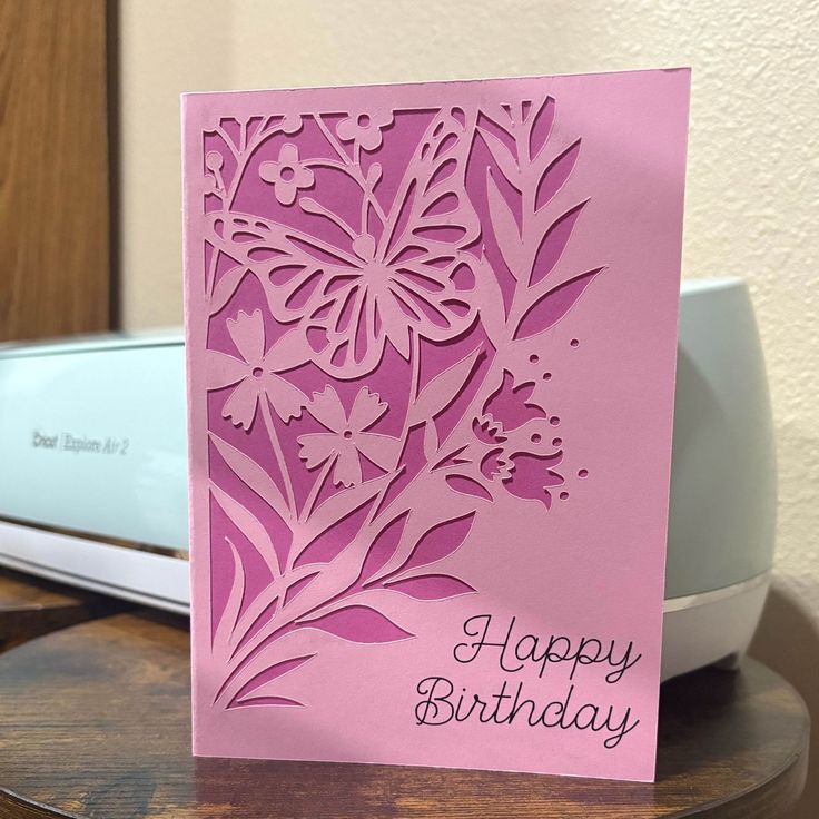 Floral Happy Birthday Greeting Card