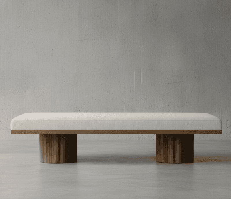 Ribbed Scroll Center Table
