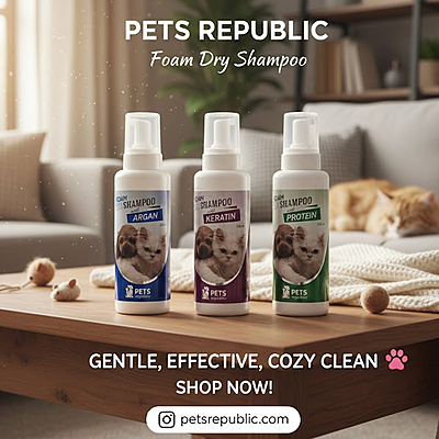 Pets Republic Foam Dry Shampoo 520ml.