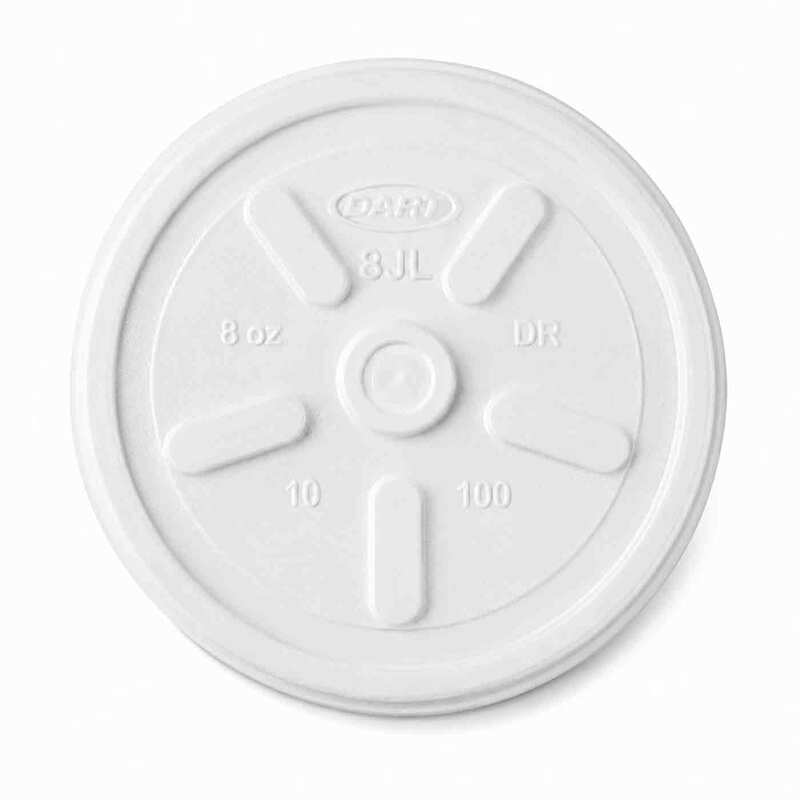 Foam Cup Lid 8oz 8JL DR 10/100