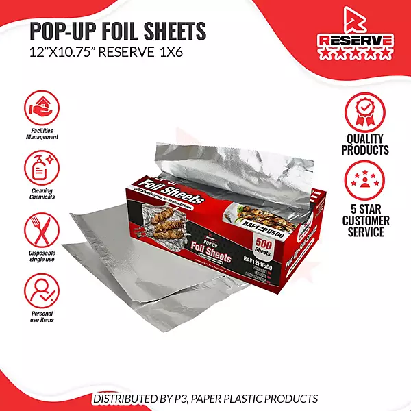 Foil Pop-up Sheets Reserve 12x10.75 6/500