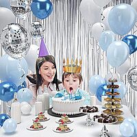 Silver Foil Fringe Curtains for Party Decoration-Large