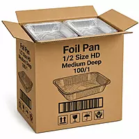 Foil Pan 1/2 Size HD Medium Deep 100/1