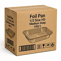 Foil Pan 1/2 Size HD Medium Deep 100/1