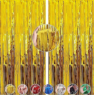 Golden Foil Fringe Curtains for Party Decoration