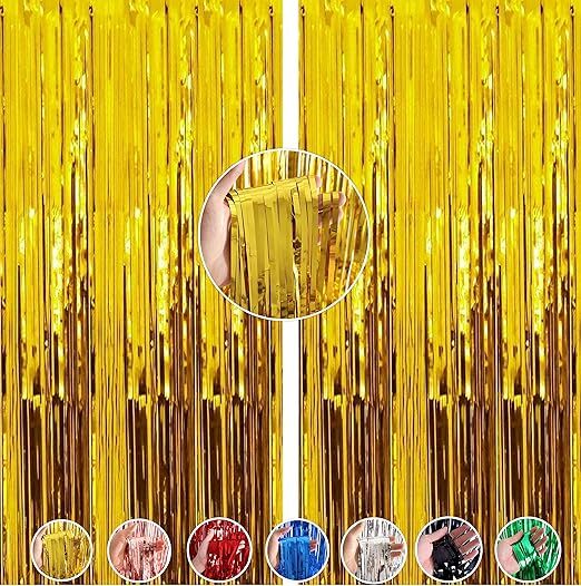 Golden Foil Fringe Curtains for Party Decoration
