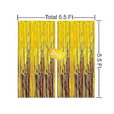 Golden Foil Fringe Curtains for Party Decoration