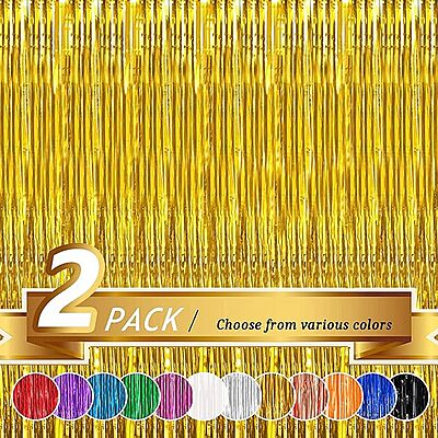 Golden Foil Fringe Curtains for Party Decoration