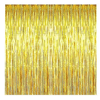 Golden Foil Fringe Curtains for Party Decoration-Large
