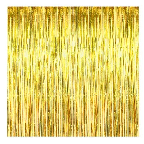 Golden Foil Fringe Curtains for Party Decoration-Large