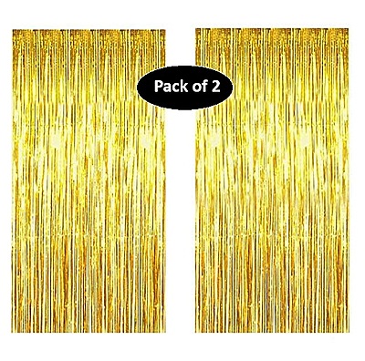 Golden Foil Fringe Curtains for Party Decoration-Large