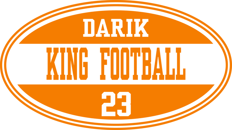 Personalized Vinyl Football Oval Sports Decals – Custom Team & Player Stickers