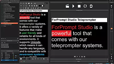 FORPROMPT  STUDIO  NEWS-DGL UPGRADED VERSION TELEPROMPTER SOFTWARE - DONGLE VERSION