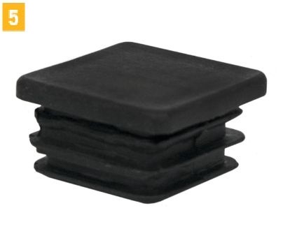 Fortress Square ADA Handrail Nylon Post Cap-Black Sand Fortress Square ADA Handrail Nylon Post Cap-Black Sand