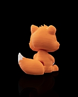 Fox in a Pumpkin Keychain Container