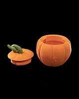 Fox in a Pumpkin Keychain Container