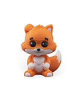 Fox in a Pumpkin Keychain Container