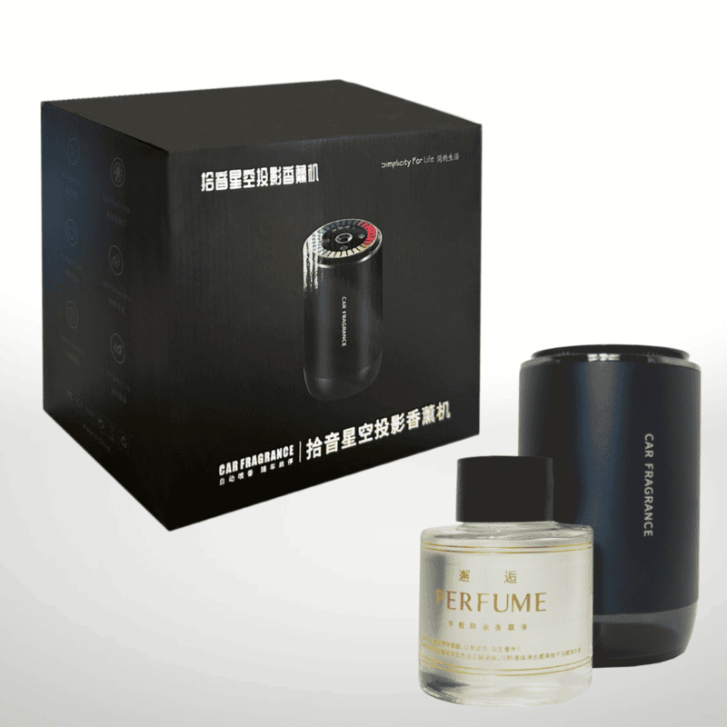 Car Fragrance Diffuser - Long-Lasting Air Freshener with Refillable Perfume Bottle