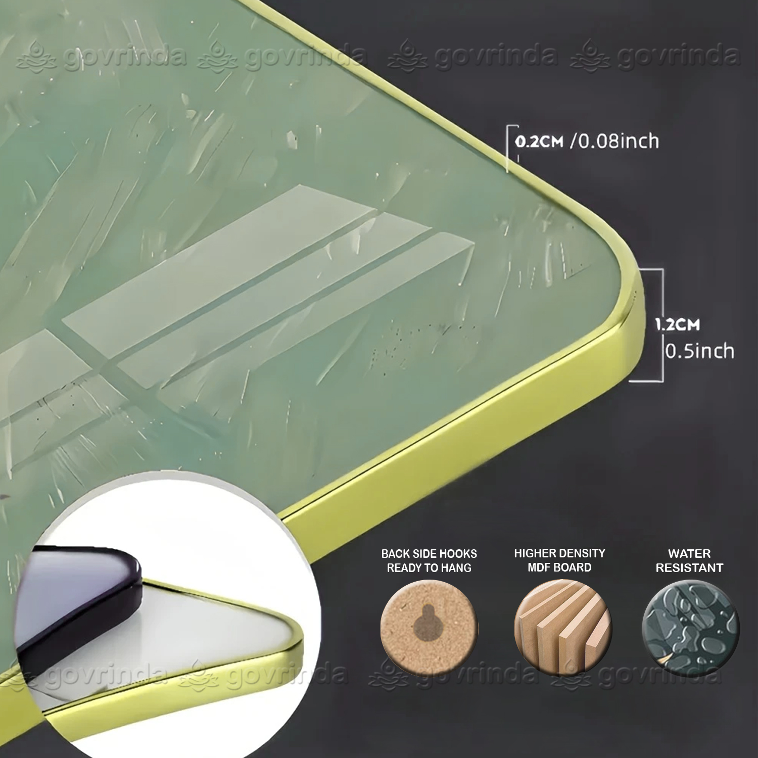 Radha Krishna Wall Painting (12x18 inch)