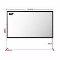 Valerion Outdoor Camping Portable Folding Matte White Screen 120